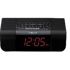 Radio Reloj Despertador Nevir Nvr-332 Negro Sintonizador Digital 7 Display Digital